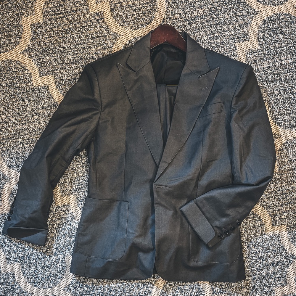 Custom Grey Suit with French Cuff